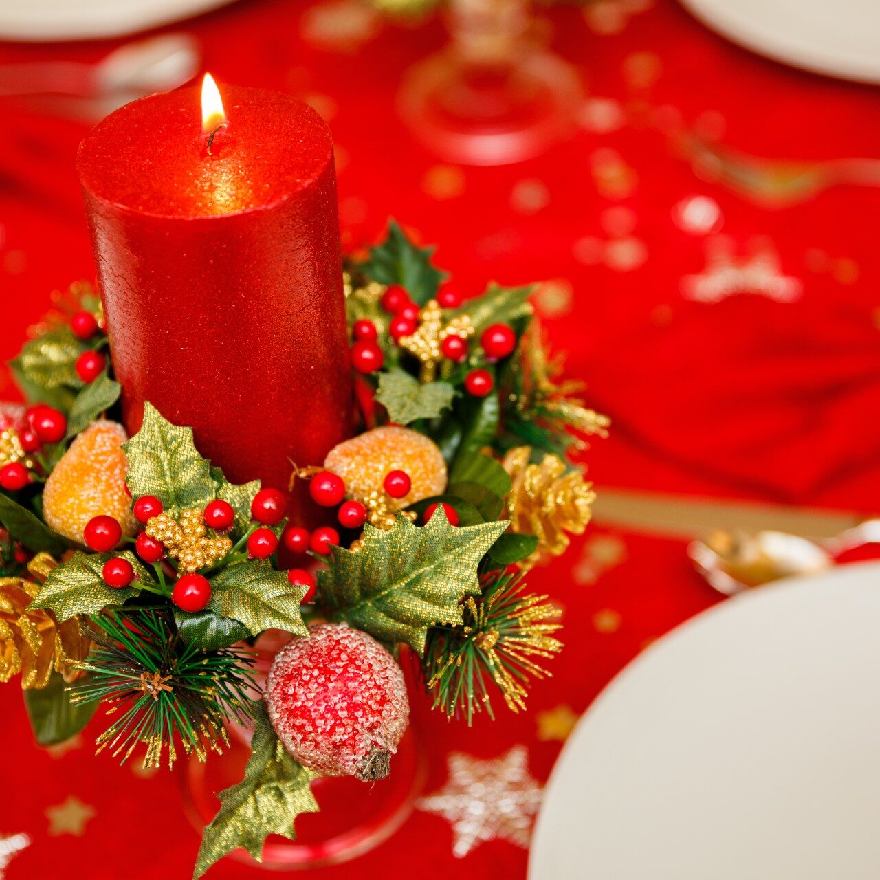 Christmas table setting